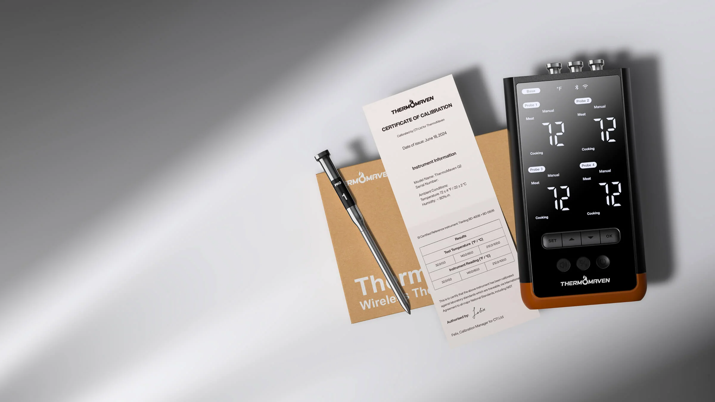 Беспроводной термометр ThermoMaven G4 с четырёхзонным мониторингом и радиусом действия до 150 метров