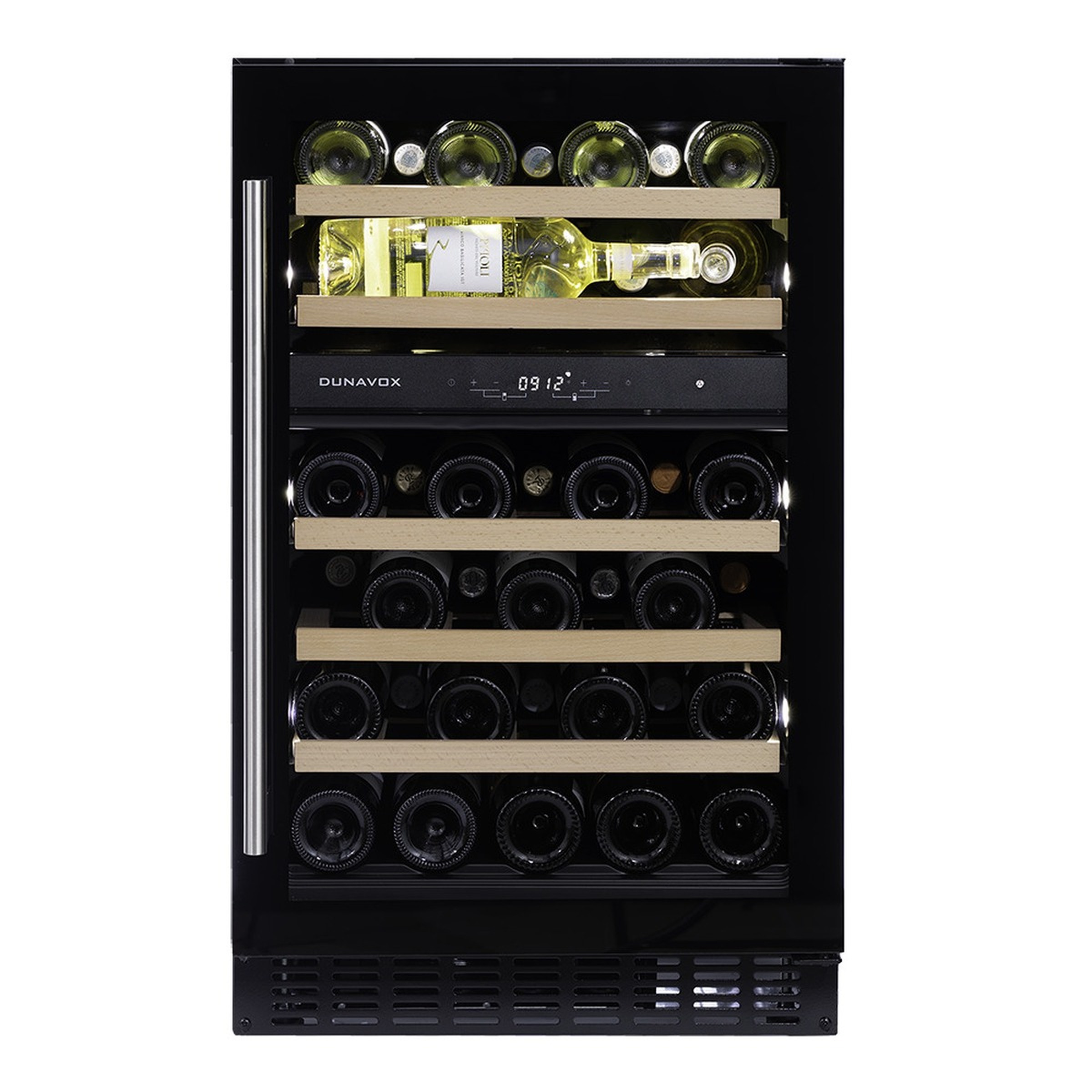 Винный шкаф Dunavox DAUF-38.100DB — компрессорный шкаф для длительного хранения и выдержки винной коллекции