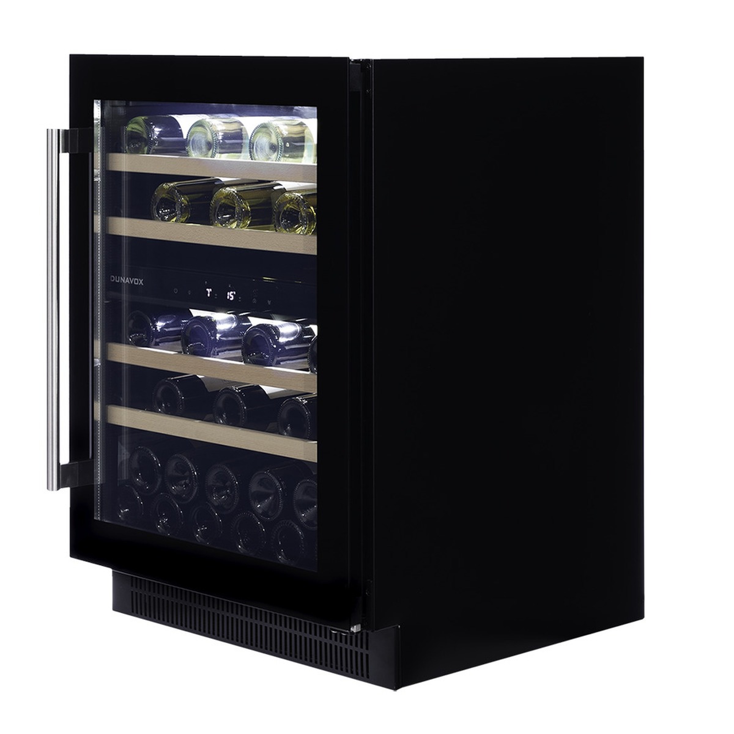 Винный шкаф Dunavox DAUF-39.121DB — компрессорный шкаф для длительного хранения и выдержки винной коллекции