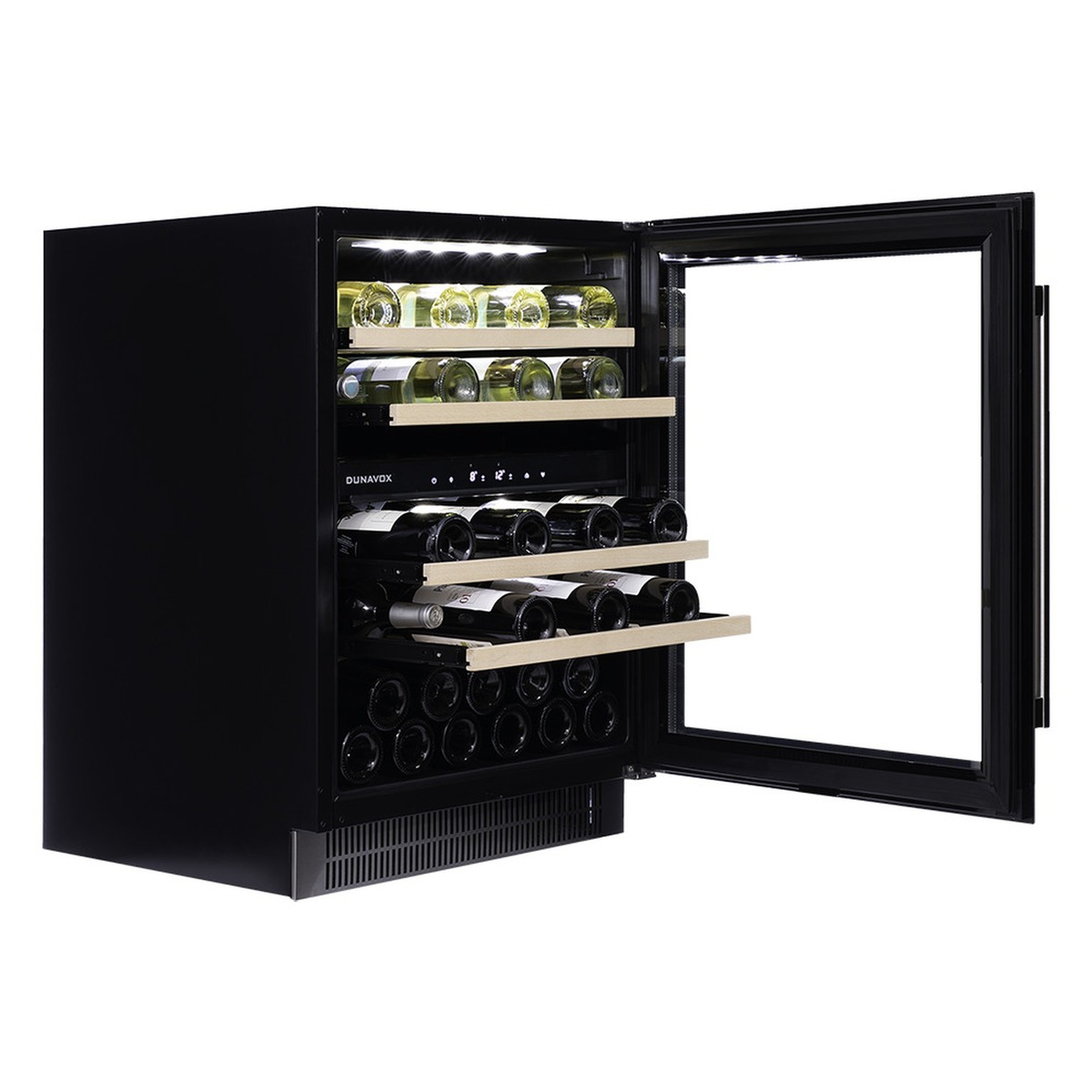 Винный шкаф Dunavox DAUF-39.121DSS — компрессорный шкаф для длительного хранения и выдержки винной коллекции