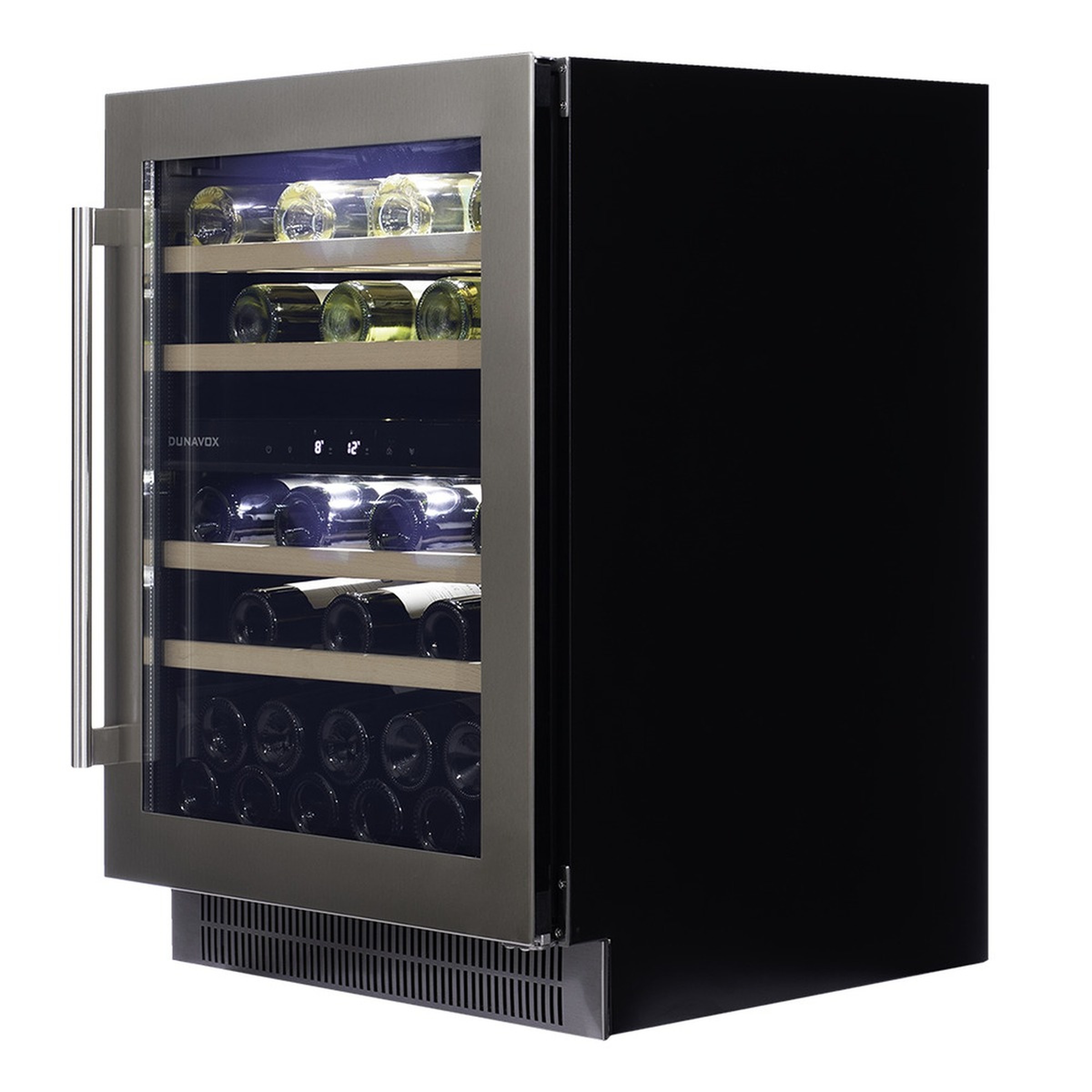 Винный шкаф Dunavox DAUF-39.121DSS — компрессорный шкаф для длительного хранения и выдержки винной коллекции