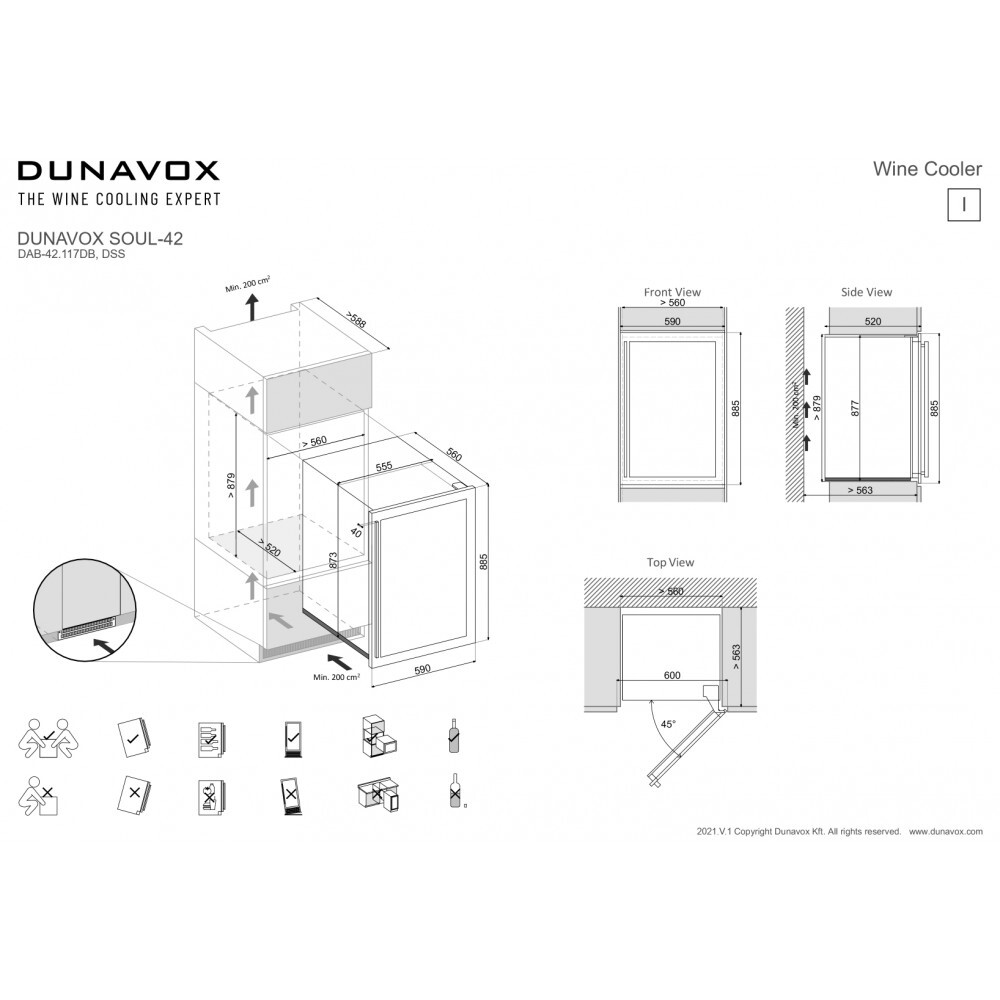 Винный шкаф Dunavox DAB-42.117DSS — изображение 13