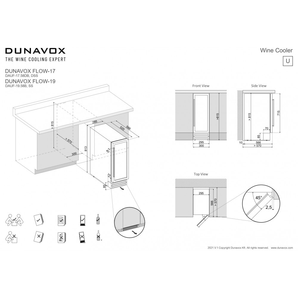 Винный шкаф Dunavox DAUF-19.58B — изображение 8