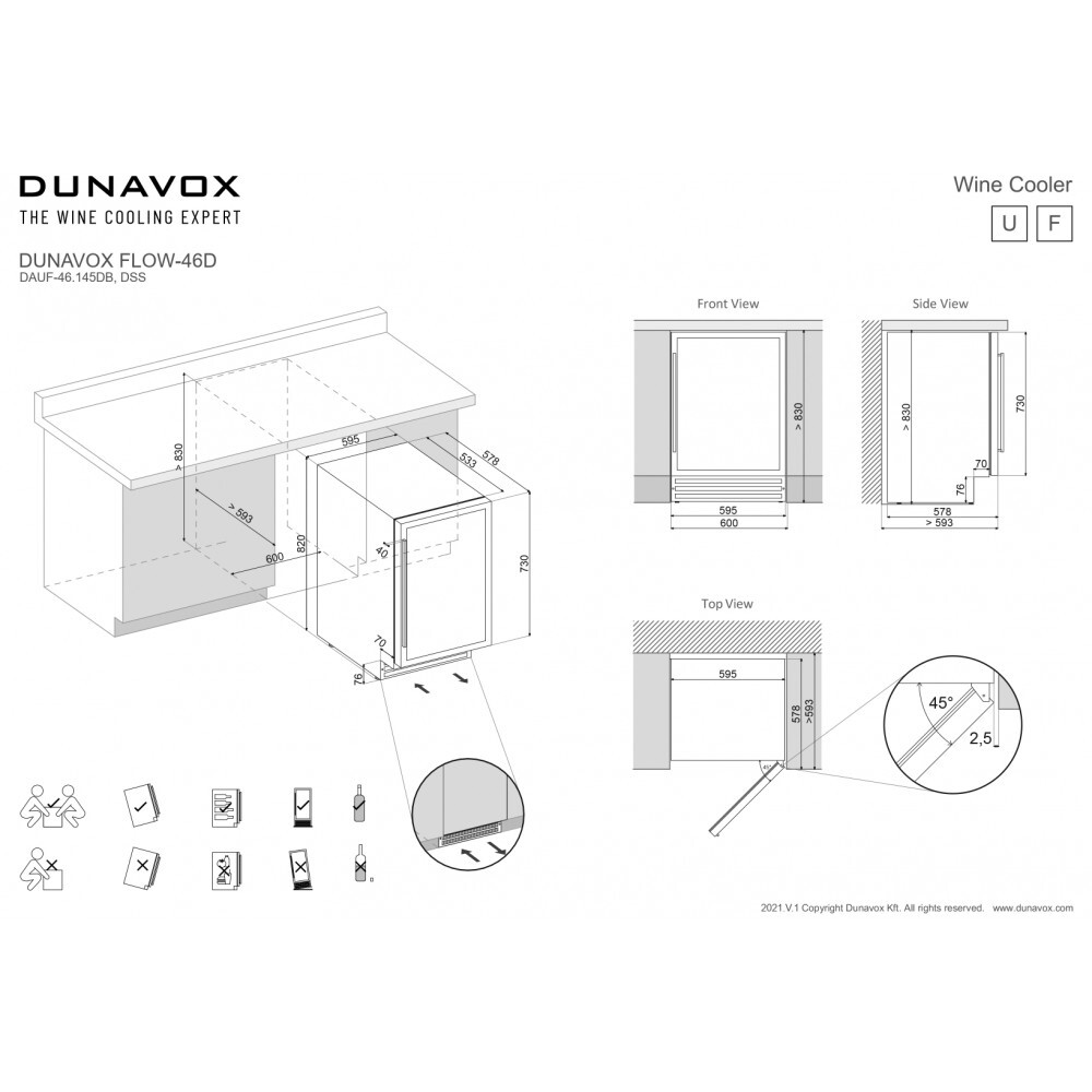 Винный шкаф Dunavox DAUF-46.145DBH — изображение 3