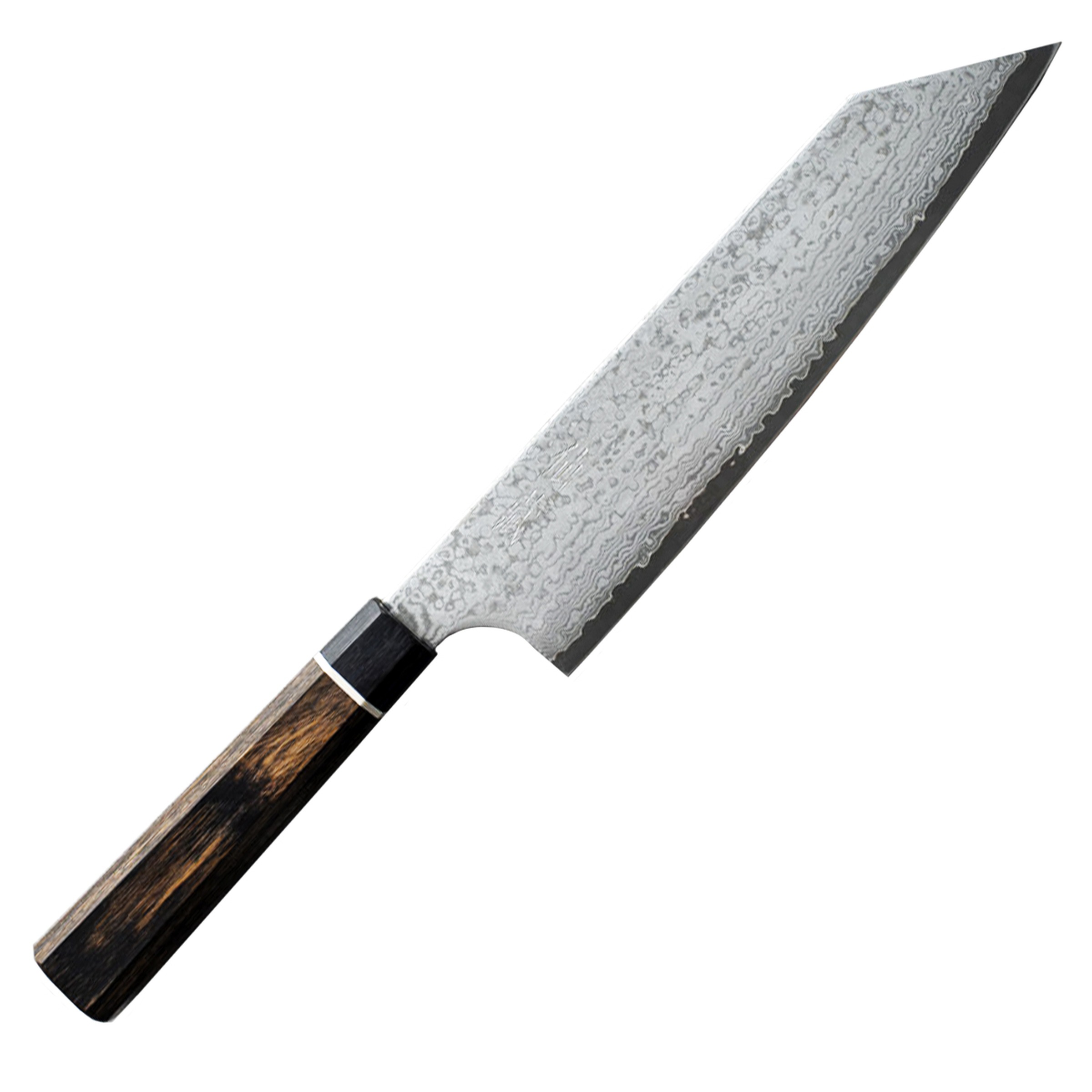 SENZO BLACK Нож Bunka 200 мм, рукоять - PAKKAWOOD, Черная дамасская сталь 33 слоя, VG-10 (61-62 HRC)
