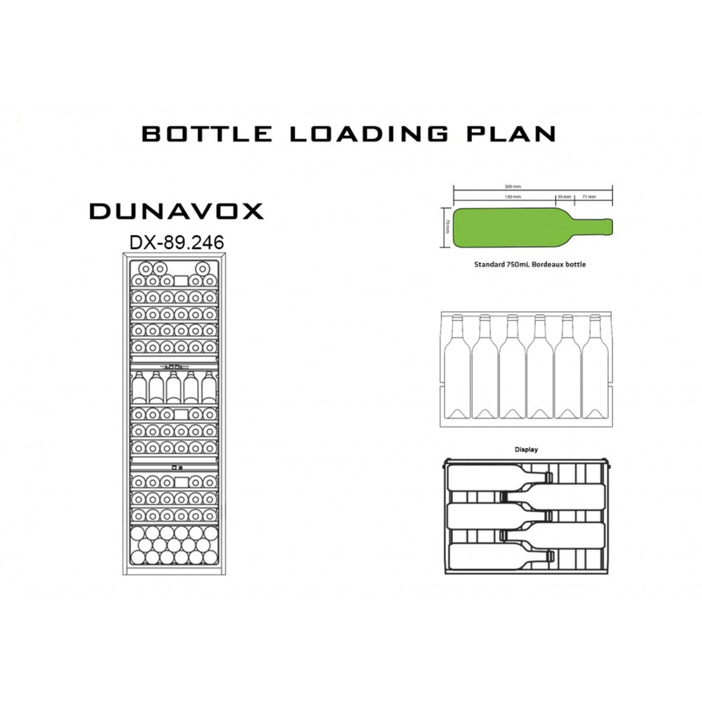 Винный шкаф Dunavox DX-89.246TSS — компрессорный шкаф для длительного хранения и выдержки винной коллекции