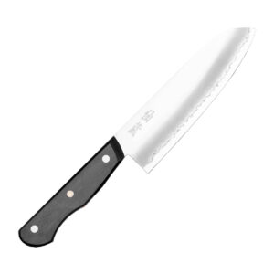 Нож кухонный Сантоку 167мм. SUNCRAFT Entree 3 сл. AUS8 (58HRC). Рукоять - Чёрный Pakkawood , Пин в рукояти. Производство Япония
