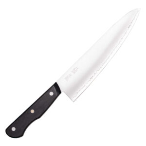 Нож кухонный Шеф 200мм. SUNCRAFT Entree 3 сл. AUS8 (58HRC). Рукоять - Чёрный Pakkawood , Пин в рукояти. Производство Япония