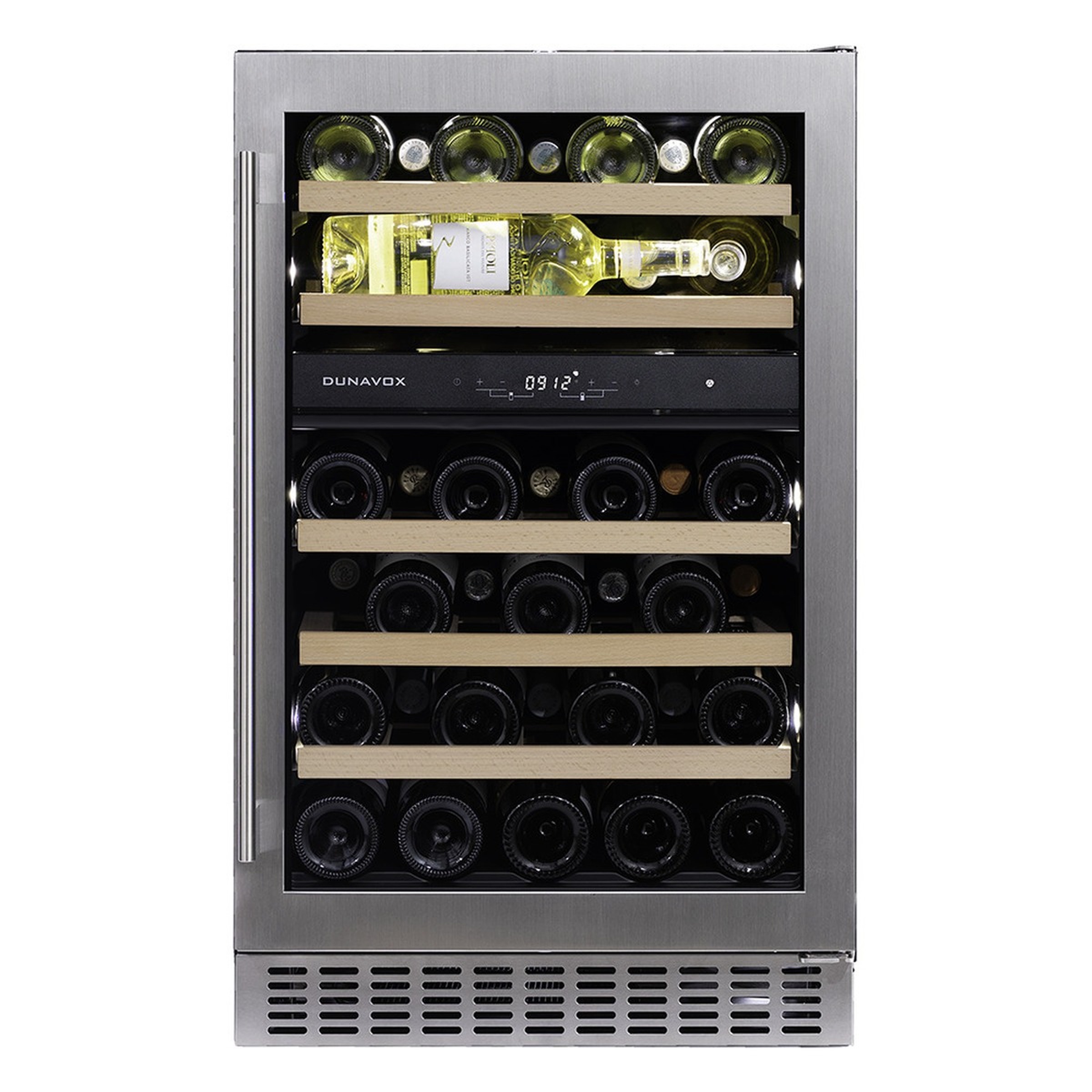 Винный шкаф Dunavox DAUF-38.100DSS — компрессорный шкаф для длительного хранения и выдержки винной коллекции