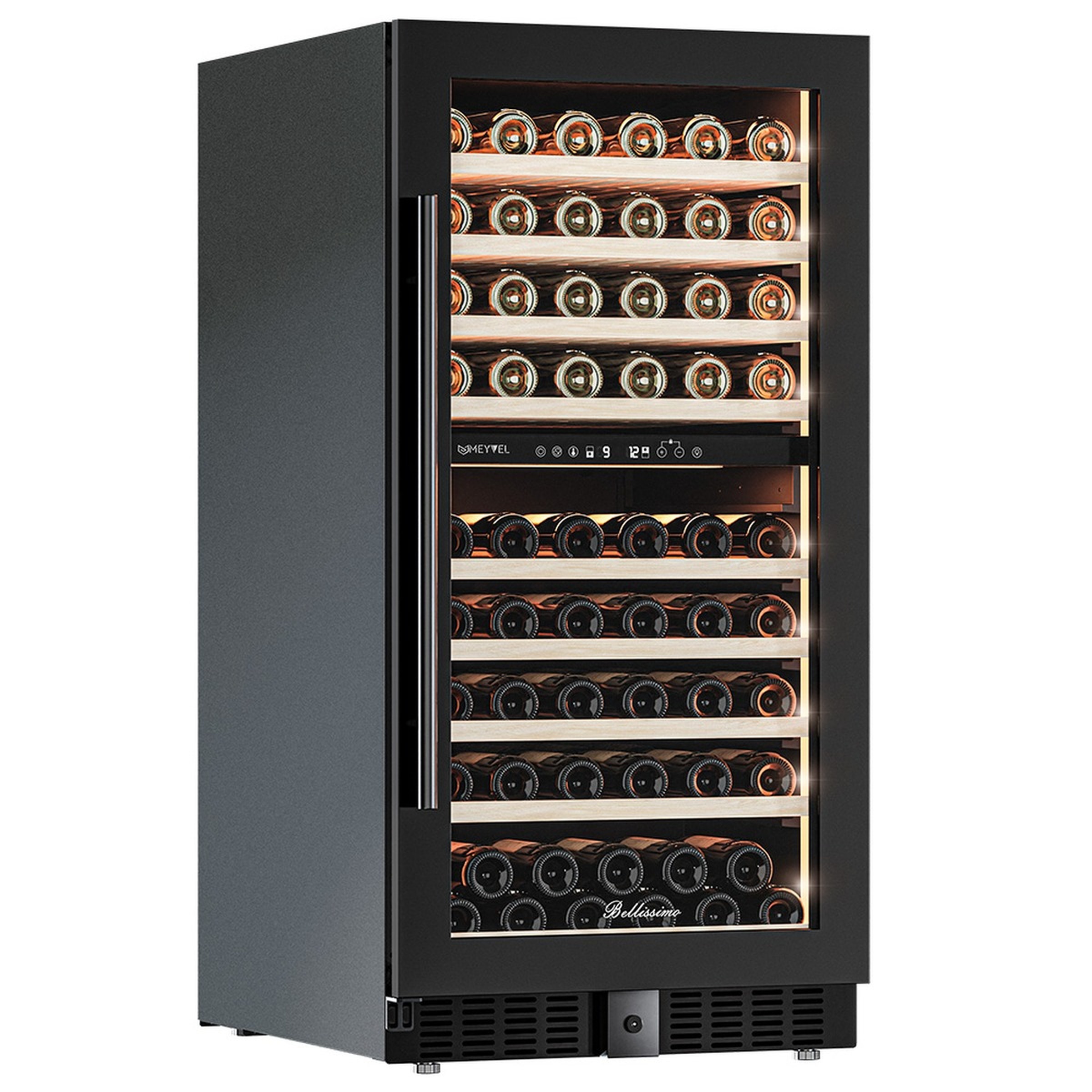 Винный шкаф Meyvel MV99PRO-KBT2 — премиальная модель с расширенным функционалом климат-контроля