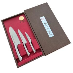 Подарочный набор Satake All Stainless из 3-х ножей (804-417, 804-424, 804-348 в картонной подарочной коробке
