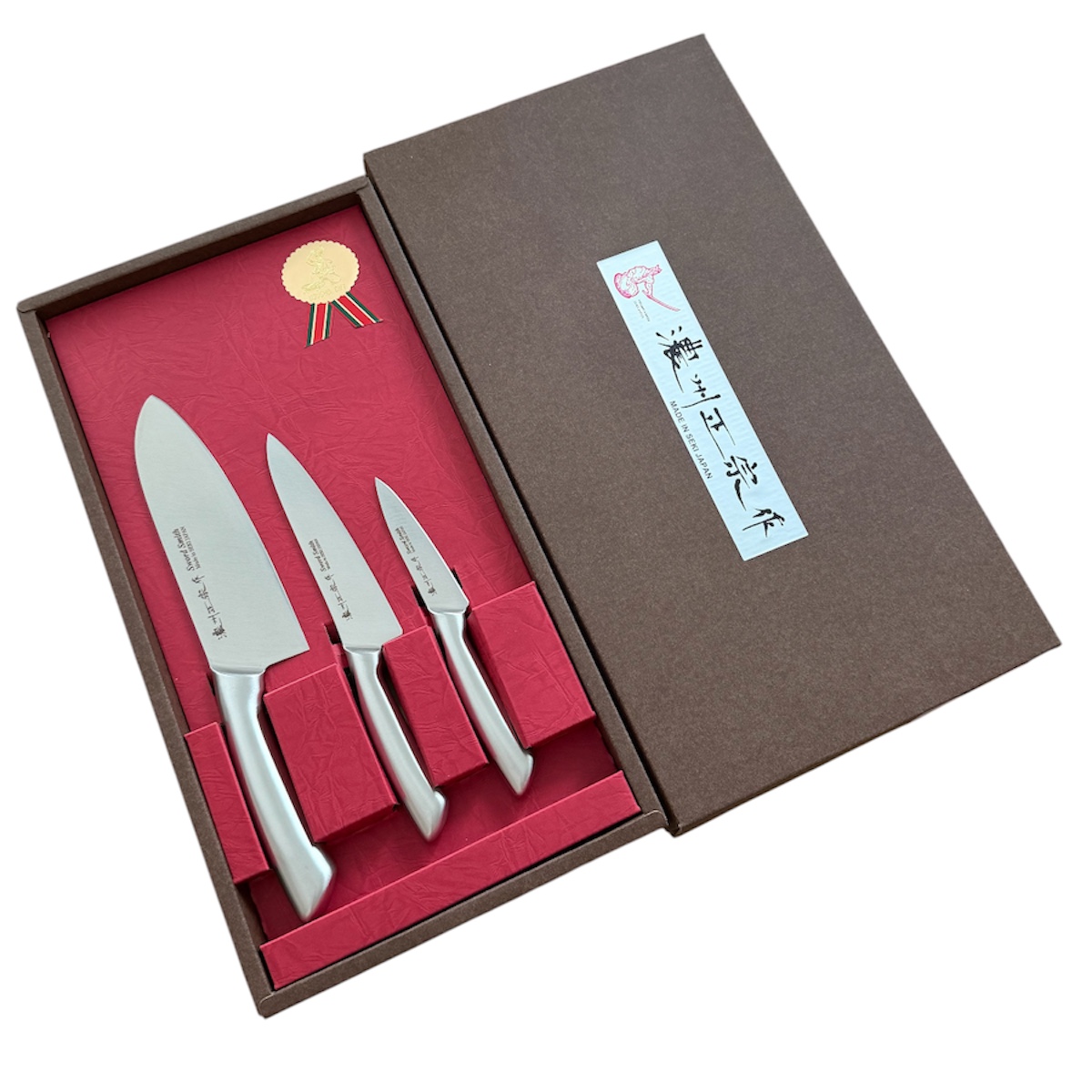 Подарочный набор Satake All Stainless из 3-х ножей (804-417, 804-424, 804-348 в картонной подарочной коробке