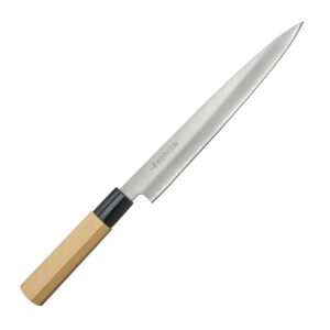 Нож Satake традиционный янагиба 210мм, (сталь SK-5 carbon steel. 60 HRC) РЖАВЕЕТ!