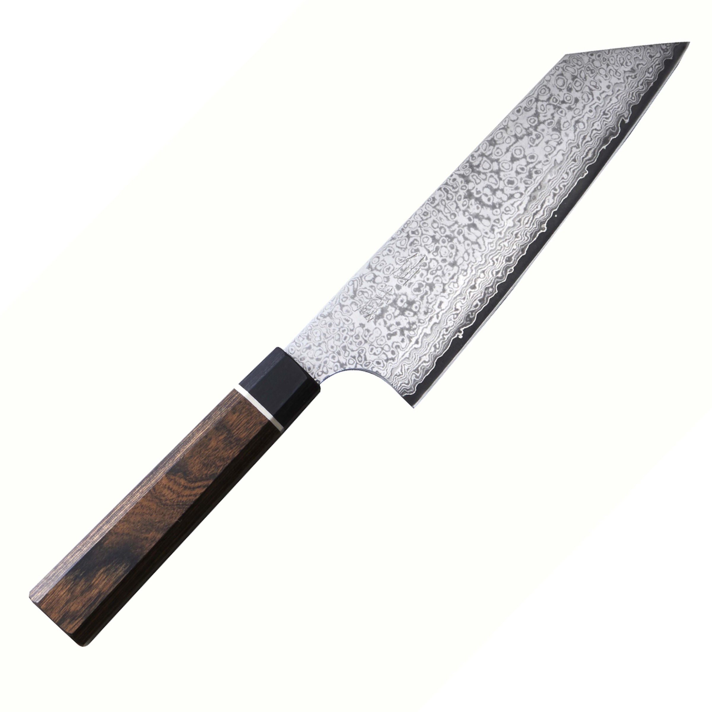 SENZO BLACK Нож Bunka 164 мм, рукоять - PAKKAWOOD, Черная дамасская сталь 33 слоя, VG-10 (61-62 HRC)