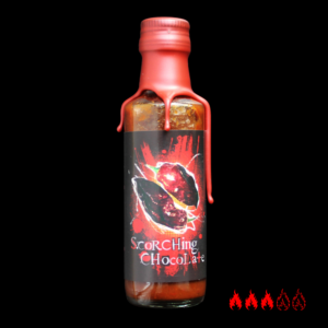 Острый соус Burning Bear «острый томатный с маслинами и острым перцем Scorching Chocolate 100 мл» ручной работы в стеклянной бутылке 100 мл