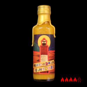 Острый соус Burning Bear «острый манго с острым перцем Postmodern Lighthouse 100 мл» ручной работы в стеклянной бутылке 100 мл