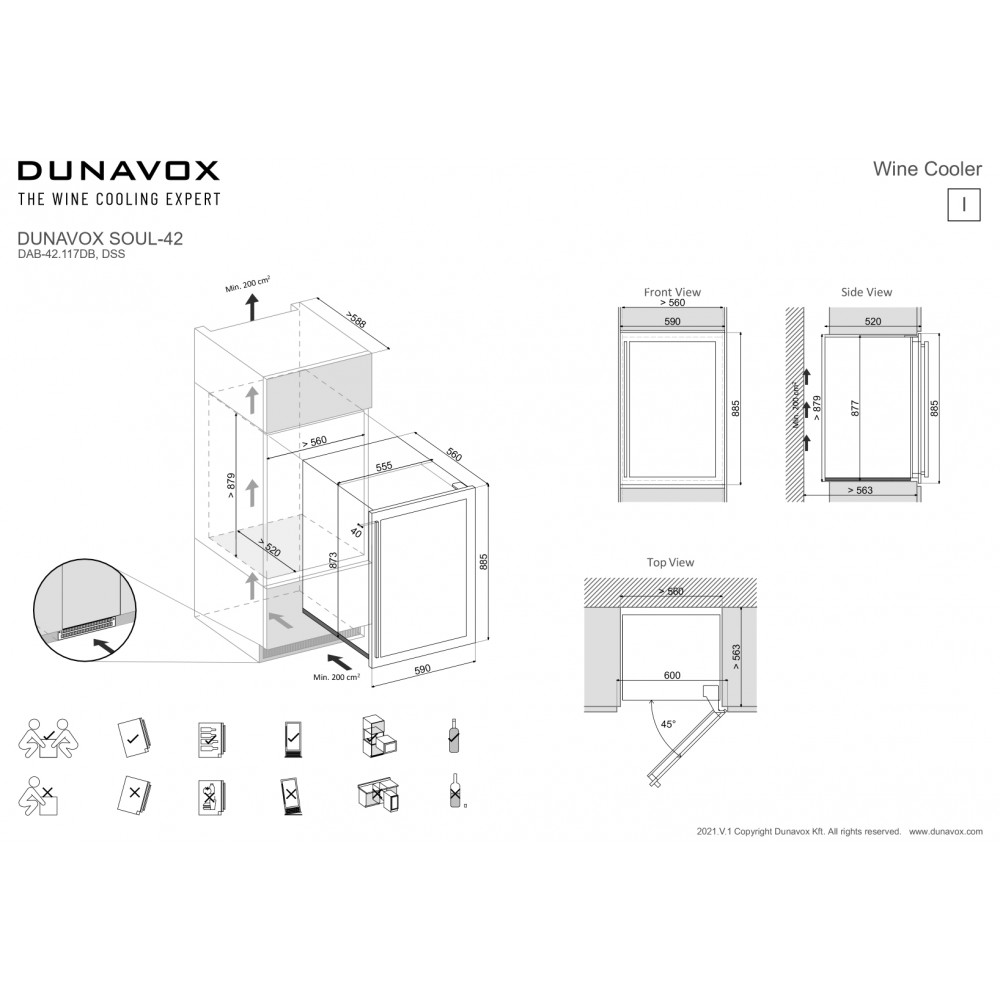 Винный шкаф Dunavox DAB-42.117DB — изображение 3